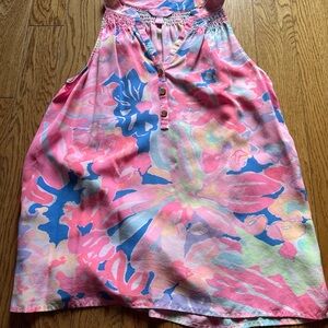 Lilly Pulitzer Pink and Blue Floral Blouse